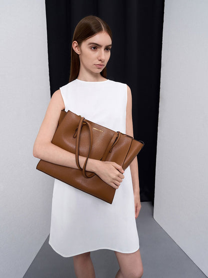 CHARLES & KEITH Featured / Sansa Tote Bag - Chocolate