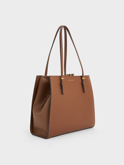 CHARLES & KEITH Featured / Sansa Tote Bag - Chocolate