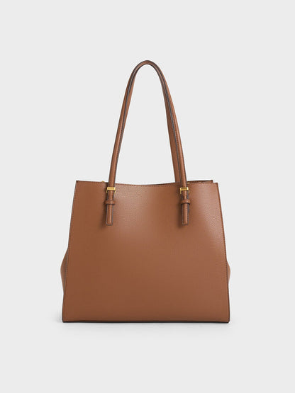 CHARLES & KEITH Featured / Sansa Tote Bag - Chocolate
