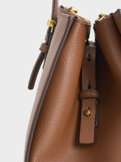 CHARLES & KEITH Featured / Sansa Tote Bag - Chocolate