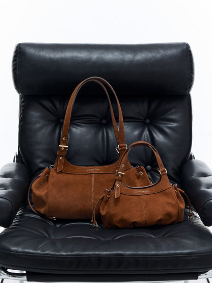 CHARLES & KEITH Latest / Lillith Drawstring Tote Bag - Pecan Brown