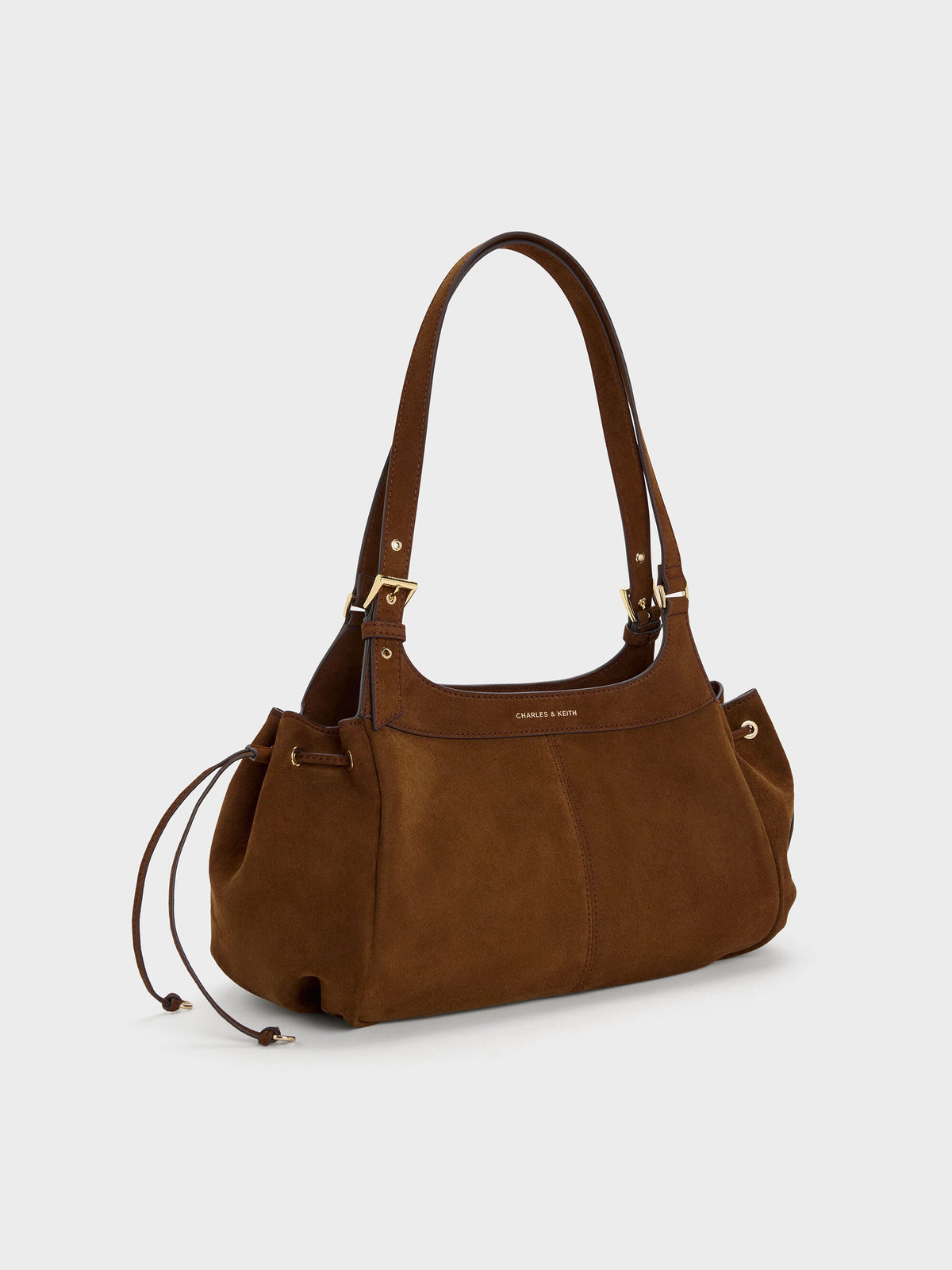 CHARLES & KEITH Latest / Lillith Drawstring Tote Bag - Pecan Brown