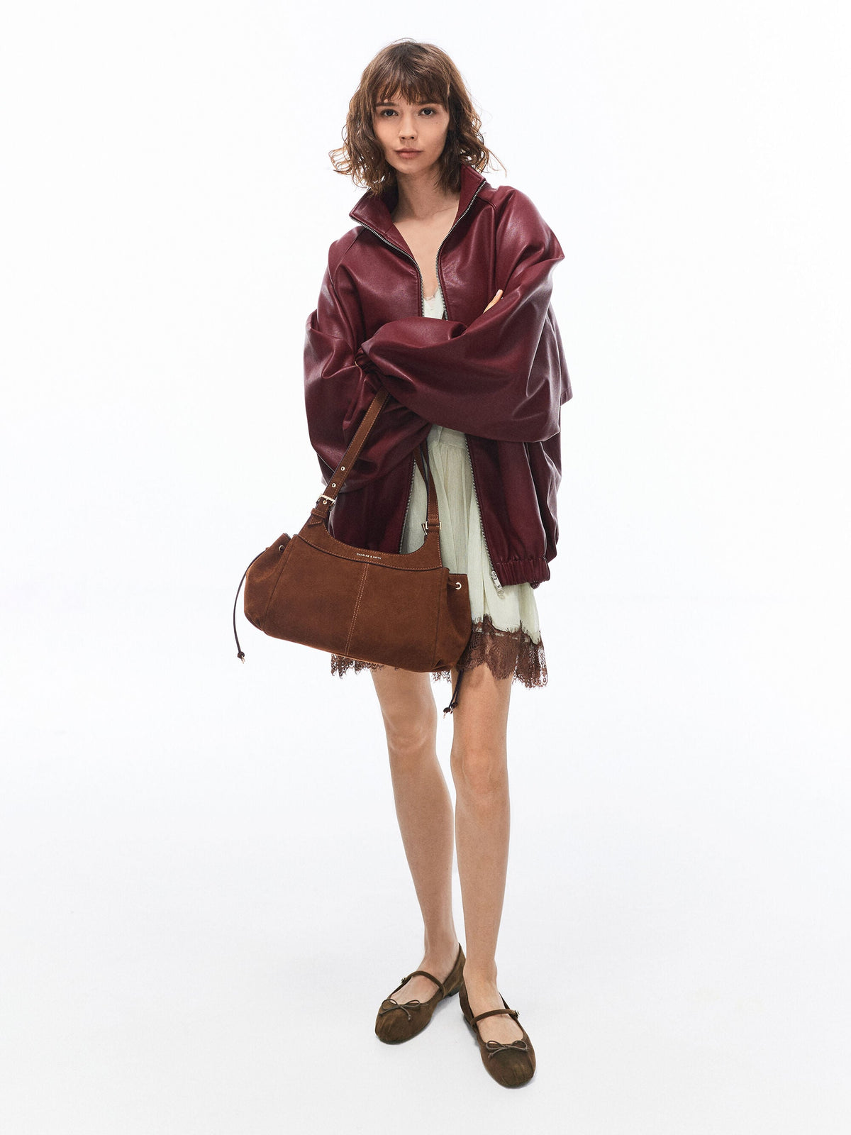 CHARLES & KEITH Latest / Lillith Drawstring Tote Bag - Pecan Brown