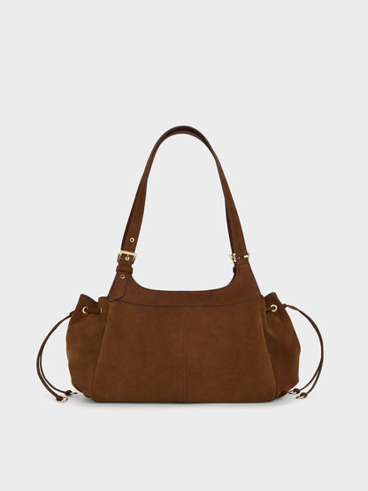 CHARLES & KEITH Latest / Lillith Drawstring Tote Bag - Pecan Brown