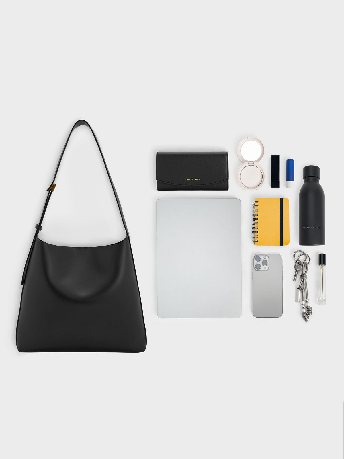 CHARLES & KEITH Latest / Edna Tote Bag - Black