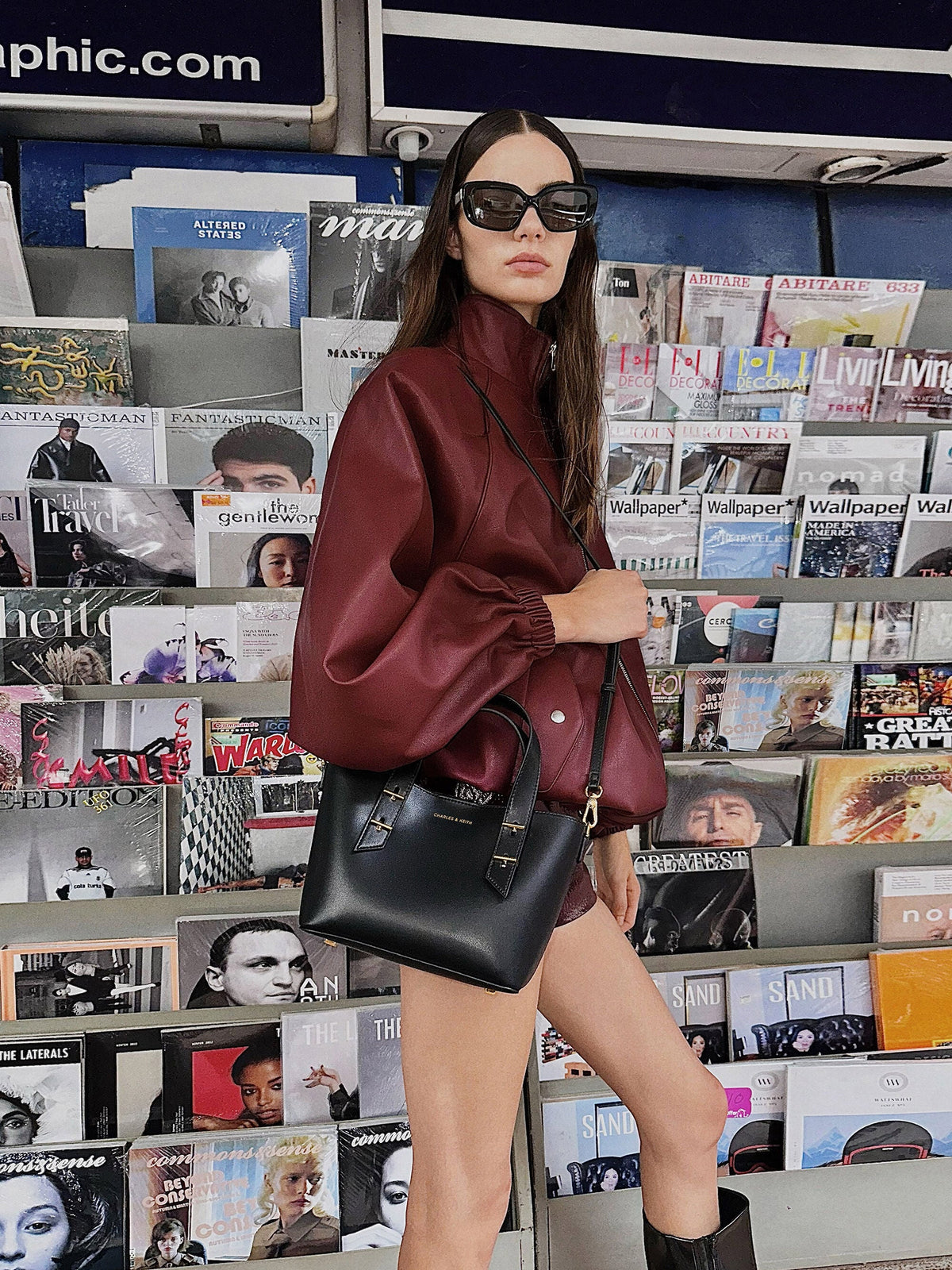 CHARLES & KEITH Recommended / Mini Shania Tote Bag - Black