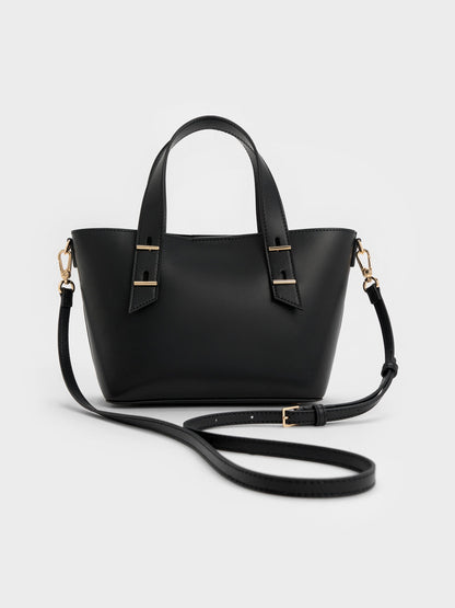 CHARLES & KEITH Recommended / Mini Shania Tote Bag - Black