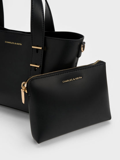 CHARLES & KEITH Recommended / Mini Shania Tote Bag - Black