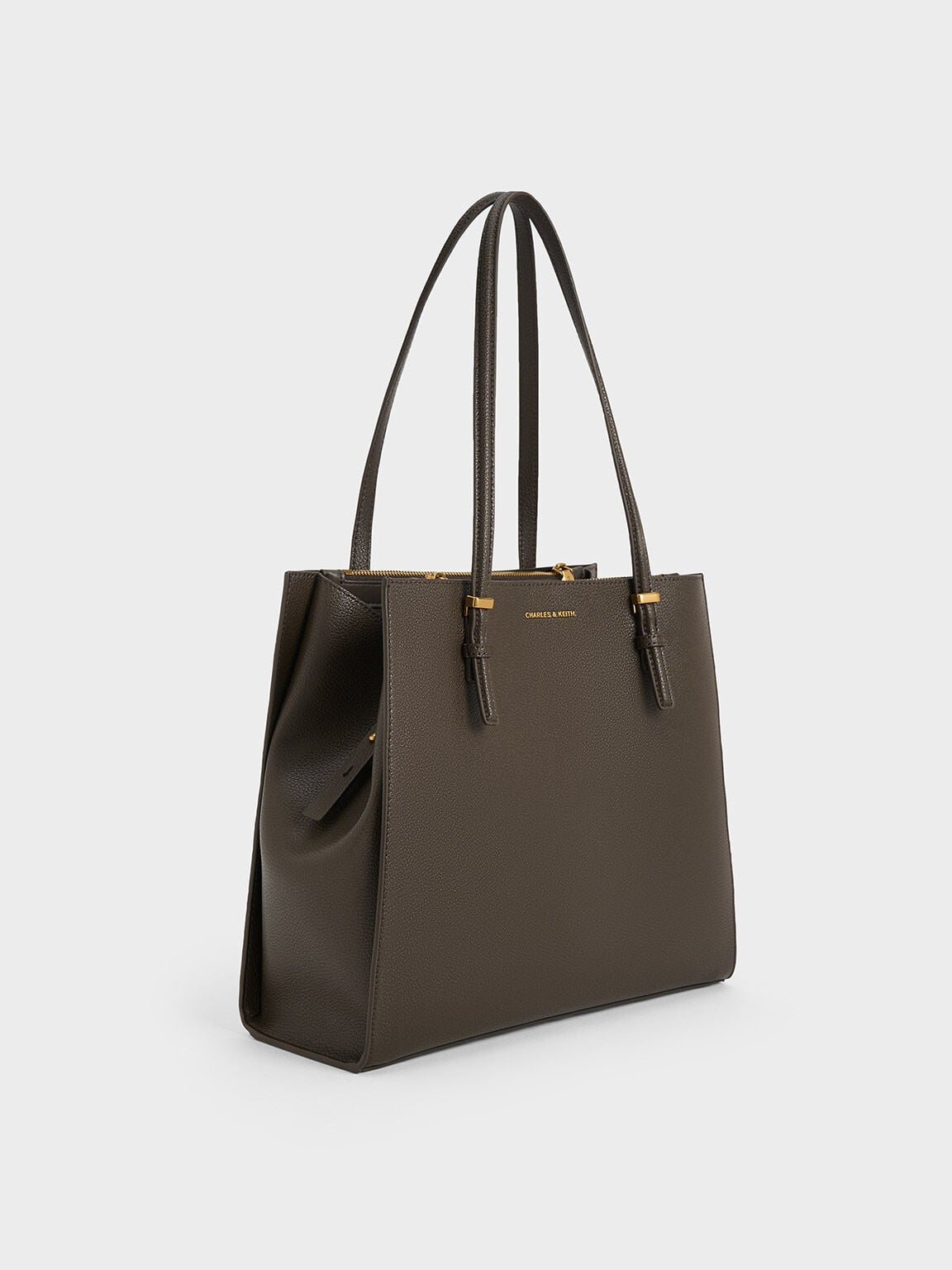 CHARLES & KEITH Deals / Sansa Tote Bag - Dark Moss