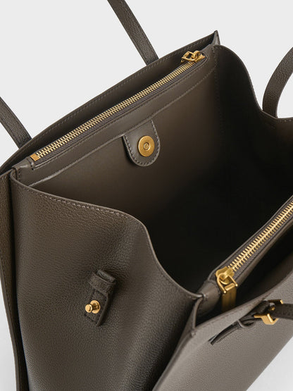 CHARLES & KEITH Deals / Sansa Tote Bag - Dark Moss