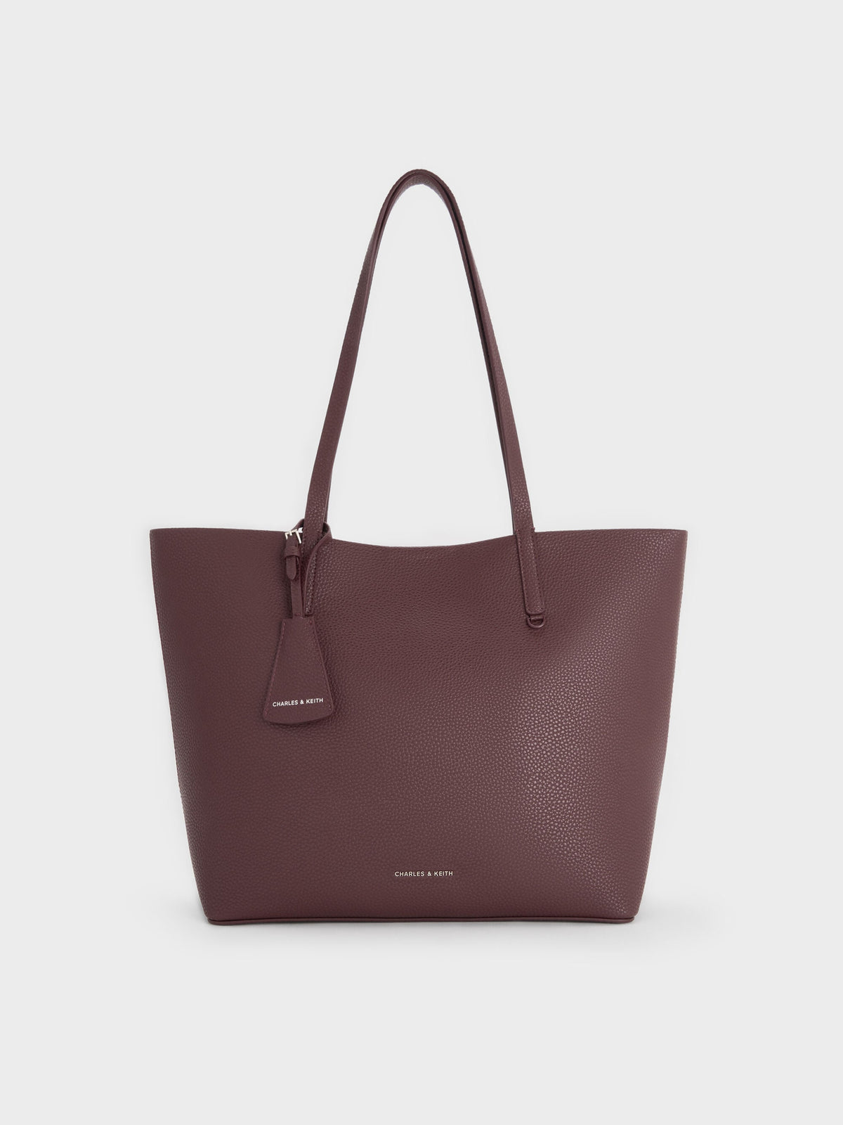 CHARLES & KEITH Best Seller / Beryl Tote Bag - Wineberry Red