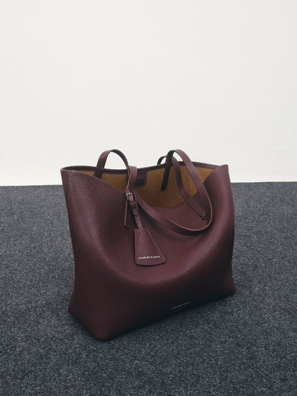 CHARLES & KEITH Best Seller / Beryl Tote Bag - Wineberry Red