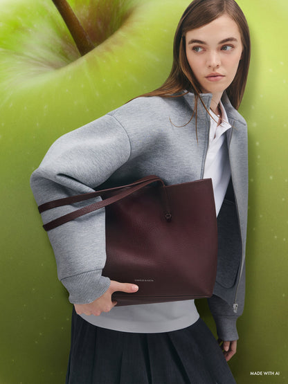 CHARLES & KEITH Best Seller / Beryl Tote Bag - Wineberry Red