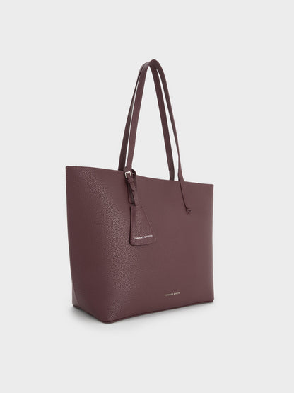 CHARLES & KEITH Best Seller / Beryl Tote Bag - Wineberry Red