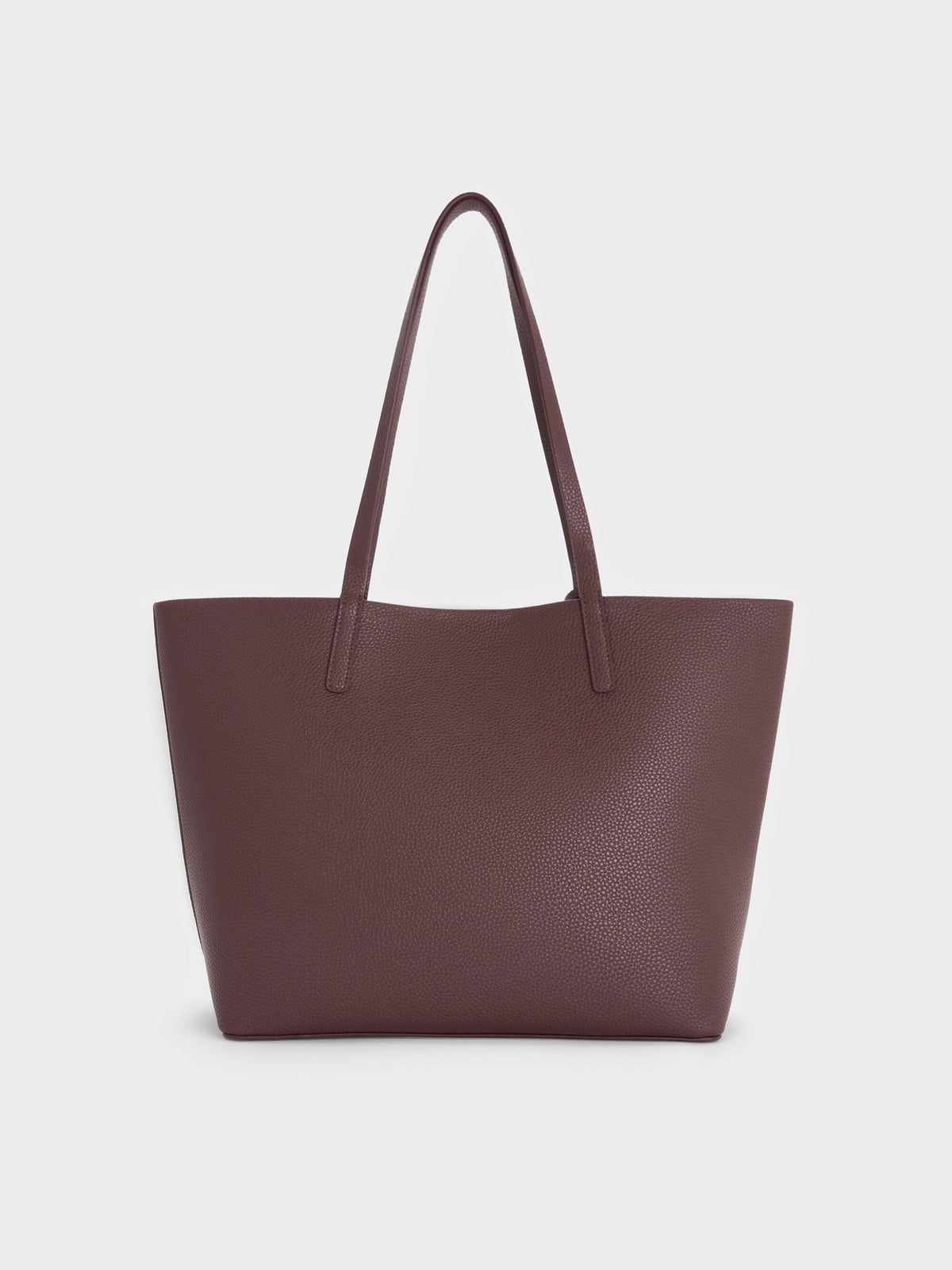 CHARLES & KEITH Best Seller / Beryl Tote Bag - Wineberry Red