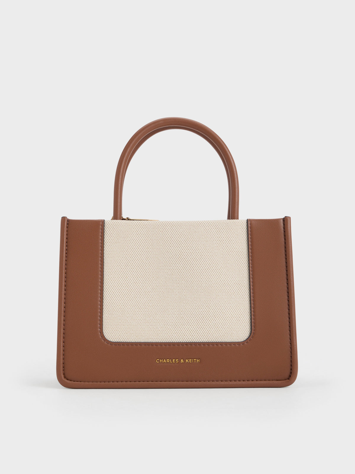 CHARLES & KEITH Trending / Mini Daylla Canvas Tote Bag - Tan