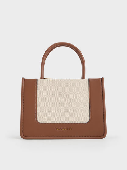 CHARLES & KEITH Trending / Mini Daylla Canvas Tote Bag - Tan