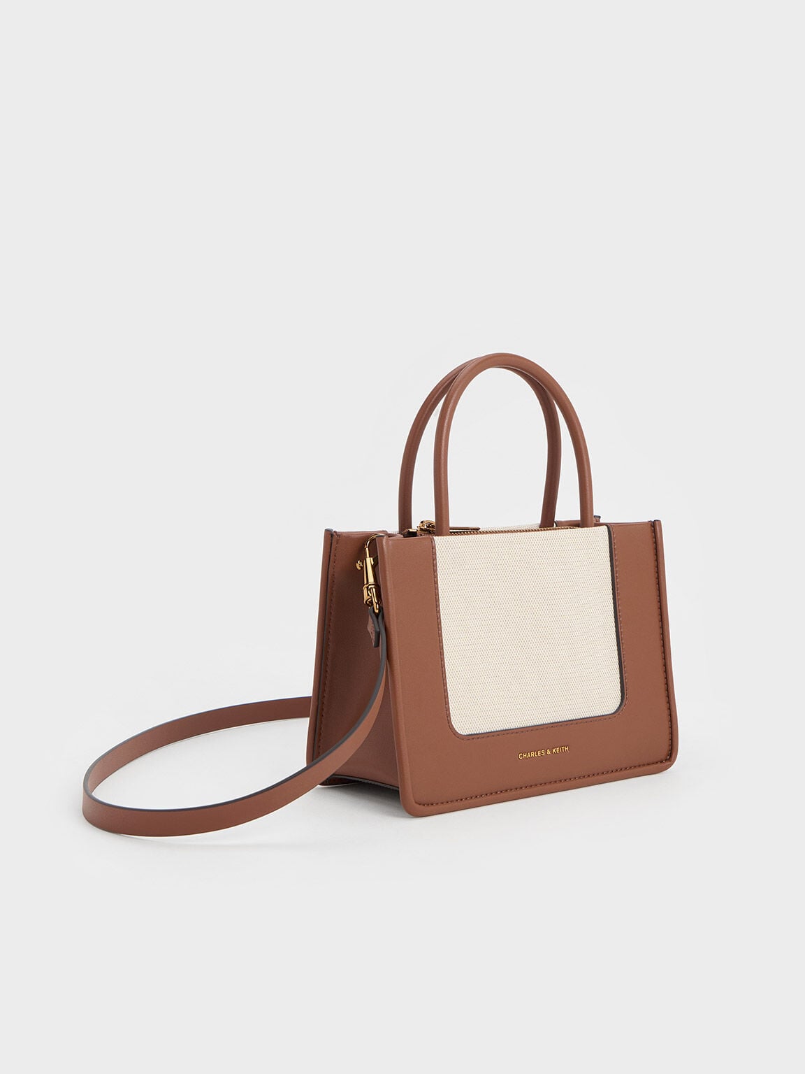 CHARLES & KEITH Trending / Mini Daylla Canvas Tote Bag - Tan