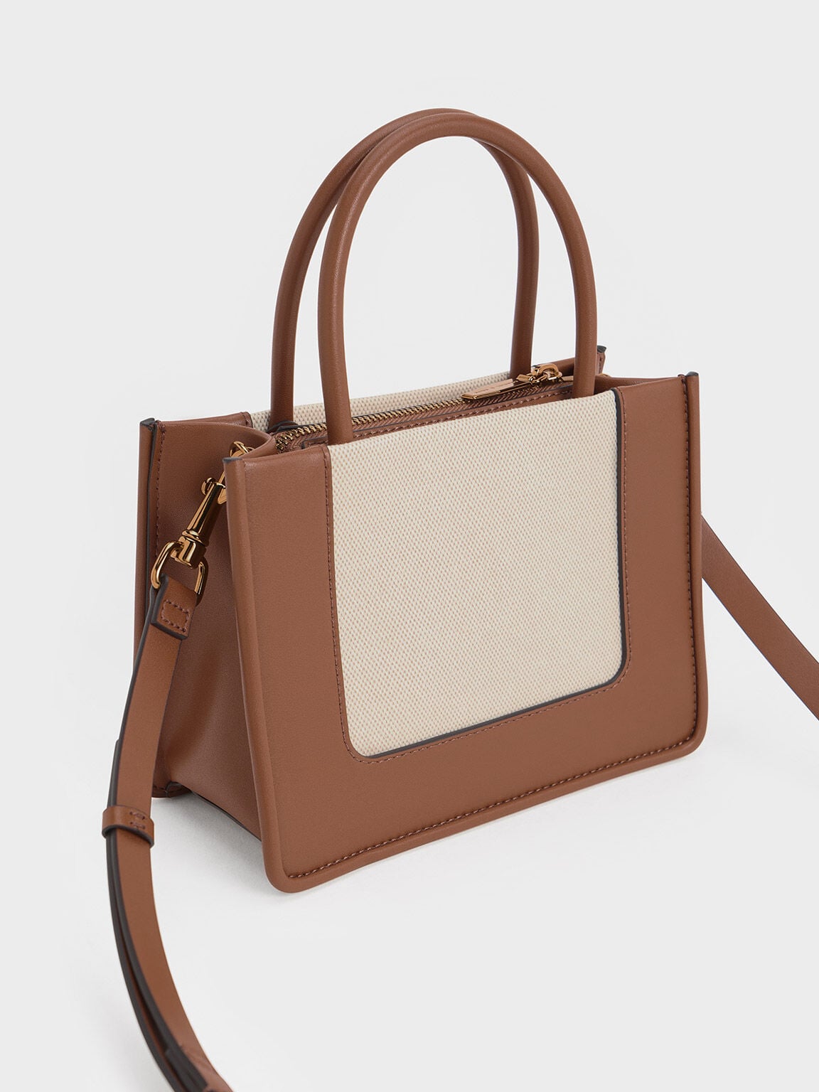 CHARLES & KEITH Trending / Mini Daylla Canvas Tote Bag - Tan