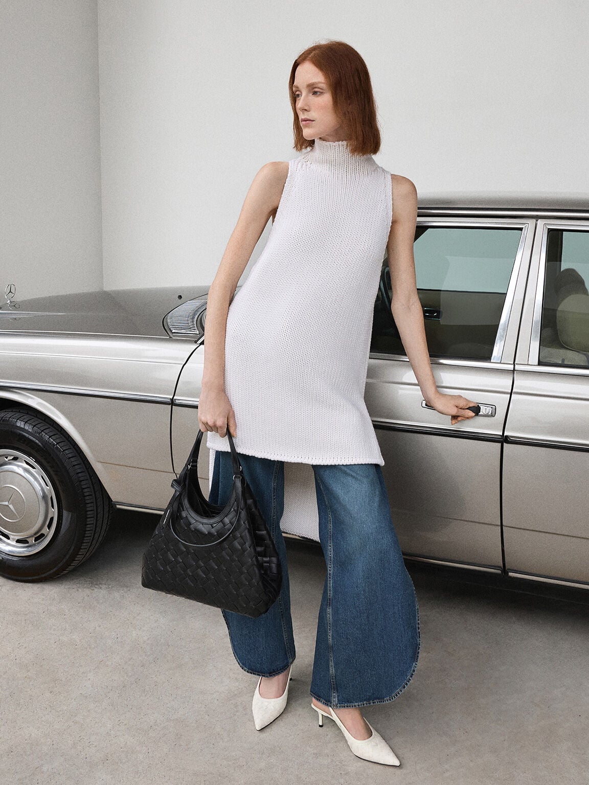 CHARLES & KEITH Special Offer / Ivette Woven Tote Bag - Noir