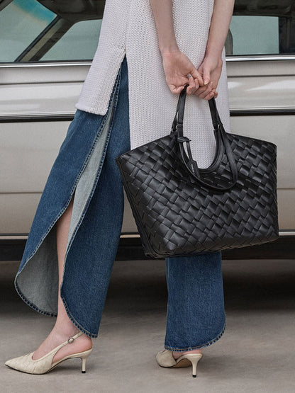 CHARLES & KEITH Special Offer / Ivette Woven Tote Bag - Noir