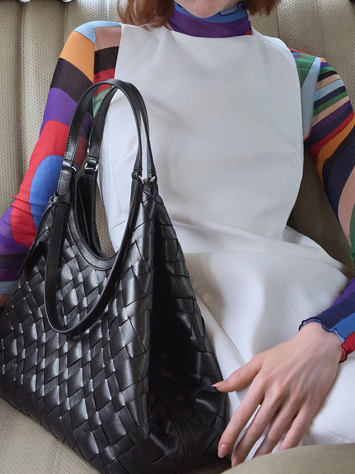 CHARLES & KEITH Special Offer / Ivette Woven Tote Bag - Noir