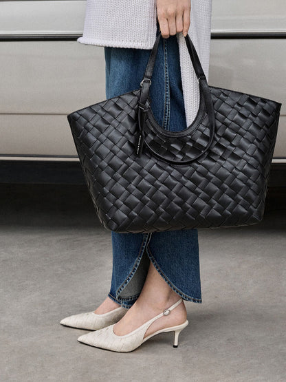 CHARLES & KEITH Special Offer / Ivette Woven Tote Bag - Noir