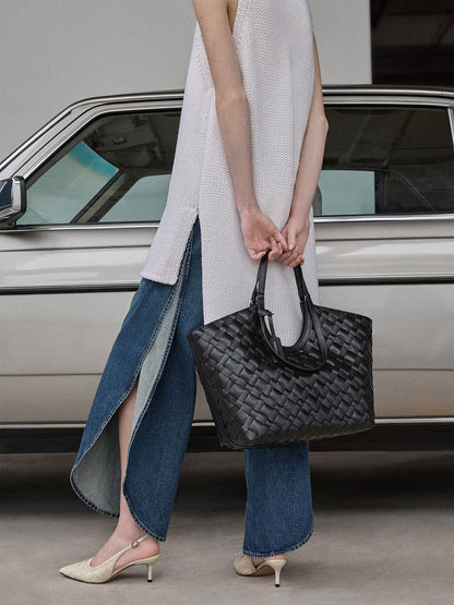 CHARLES & KEITH Special Offer / Ivette Woven Tote Bag - Noir