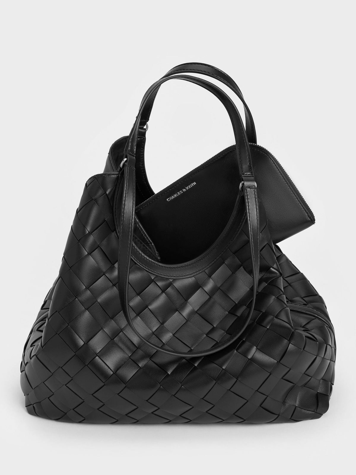 CHARLES & KEITH Special Offer / Ivette Woven Tote Bag - Noir
