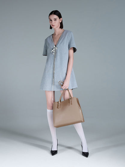 CHARLES & KEITH Premium / Sansa Tote Bag - Taupe