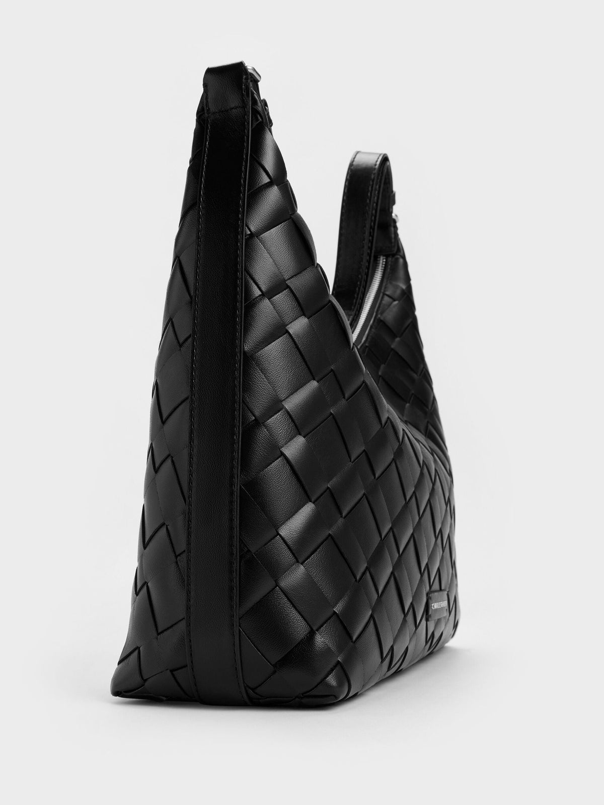 CHARLES & KEITH Great Value / Ivette Woven Tassel Hobo Bag - Noir