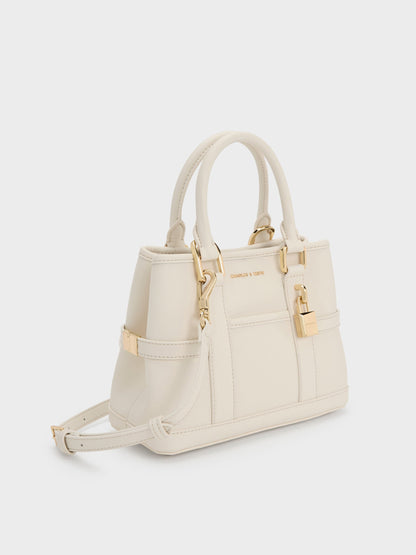 CHARLES & KEITH Everyday / Mini Scottie Tote Bag - Cream
