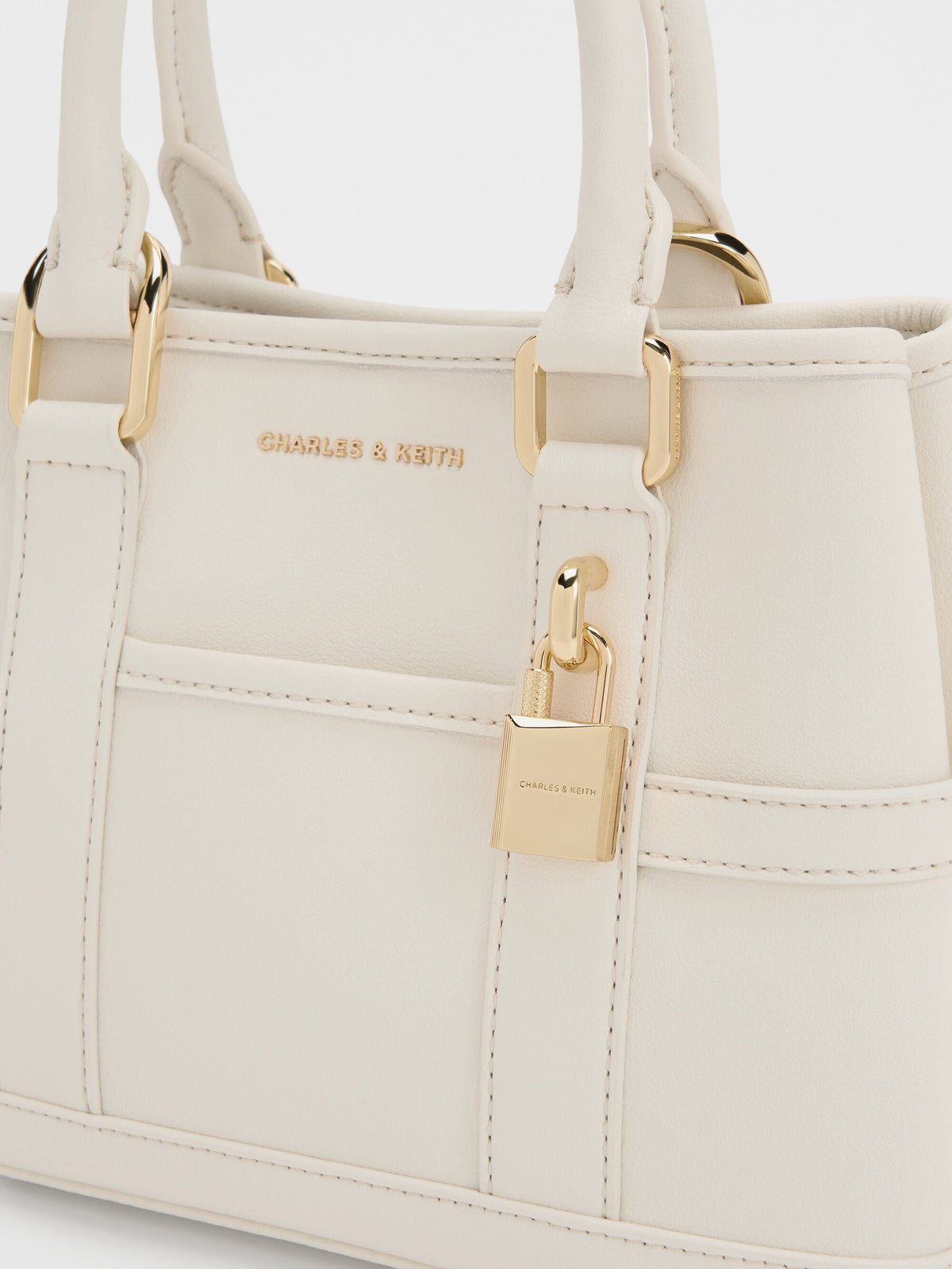 CHARLES & KEITH Everyday / Mini Scottie Tote Bag - Cream