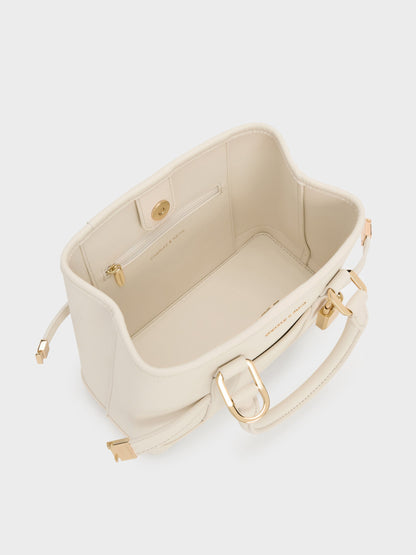 CHARLES & KEITH Everyday / Mini Scottie Tote Bag - Cream