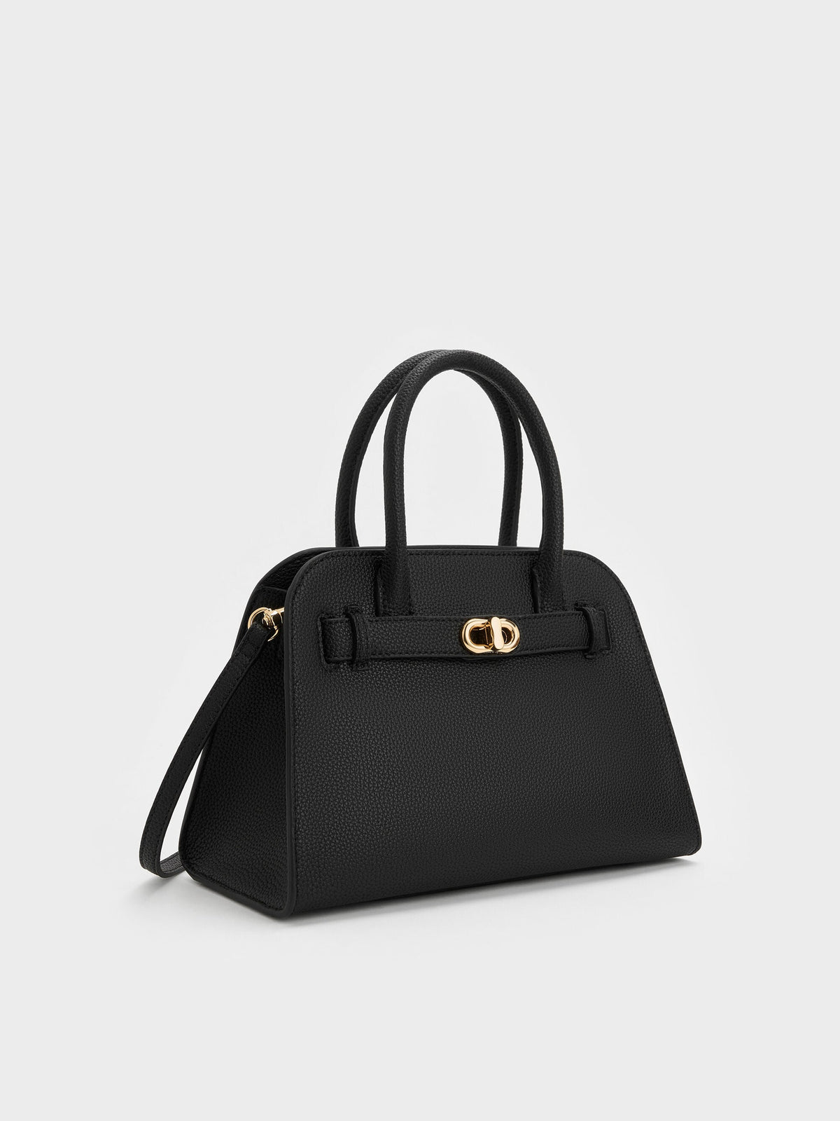 CHARLES & KEITH Value / Aubrielle Belted Tote Bag - Black