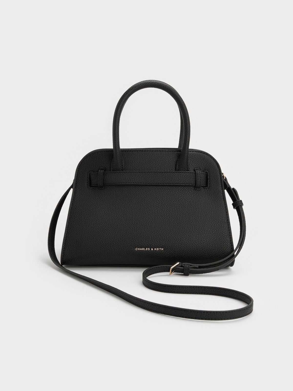 CHARLES & KEITH Value / Aubrielle Belted Tote Bag - Black