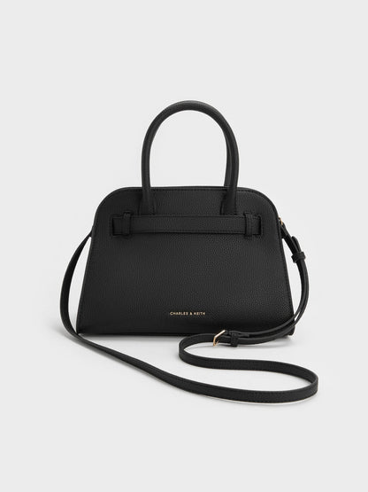 CHARLES & KEITH Value / Aubrielle Belted Tote Bag - Black