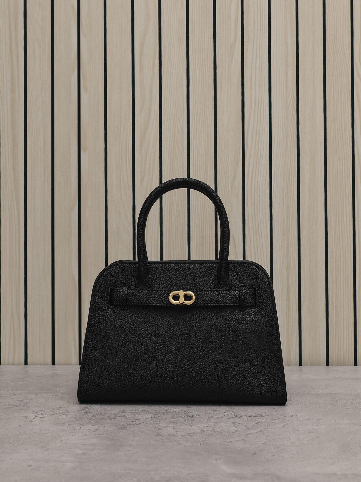 CHARLES & KEITH Value / Aubrielle Belted Tote Bag - Black