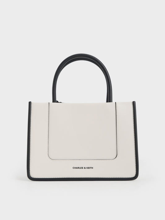CHARLES & KEITH Hot Sale / Mini Daylla Tote Bag - Cream