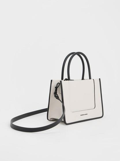 CHARLES & KEITH Hot Sale / Mini Daylla Tote Bag - Cream