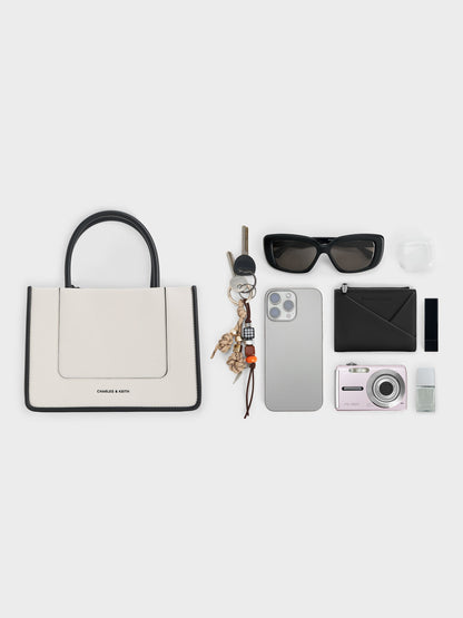 CHARLES & KEITH Hot Sale / Mini Daylla Tote Bag - Cream