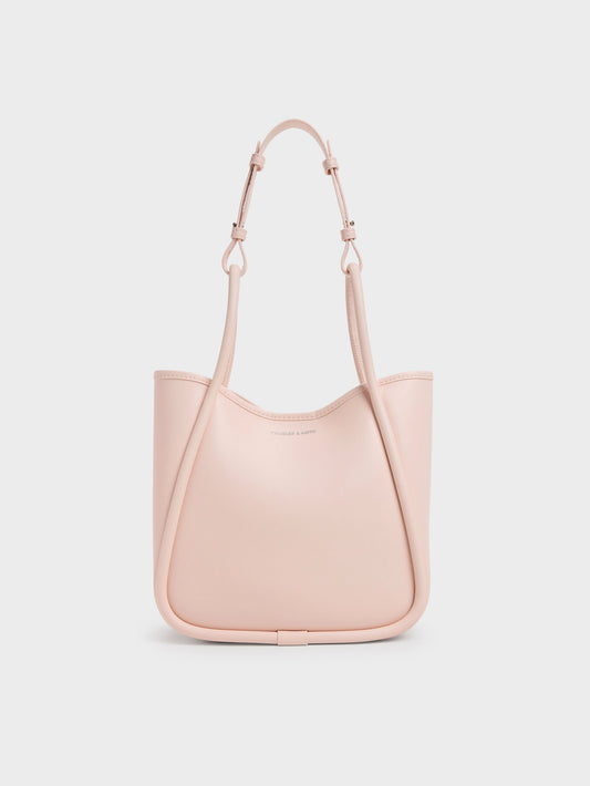 CHARLES & KEITH New / Mini Lyla Tubular Tote Bag - Soft Pink