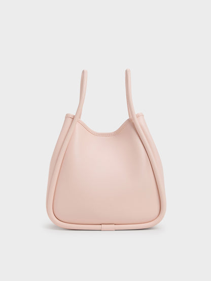 CHARLES & KEITH New / Mini Lyla Tubular Tote Bag - Soft Pink