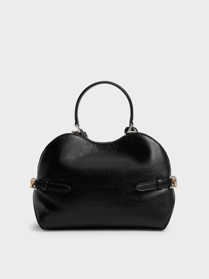 CHARLES & KEITH Deals / Delfina Chain Side-Belt Tote Bag - Noir