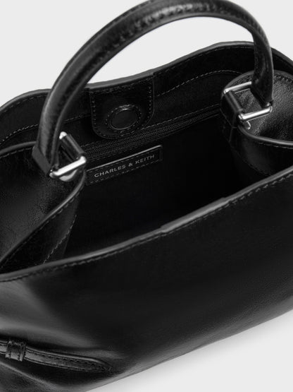 CHARLES & KEITH Deals / Delfina Chain Side-Belt Tote Bag - Noir