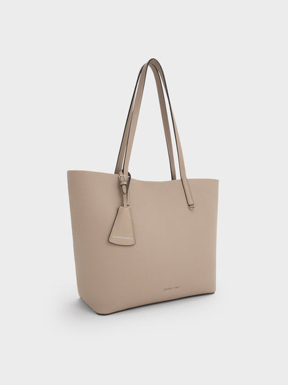CHARLES & KEITH Trusted / Beryl Tote Bag - Taupe