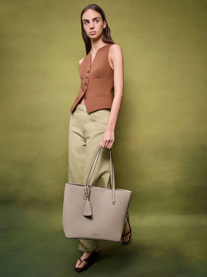 CHARLES & KEITH Trusted / Beryl Tote Bag - Taupe