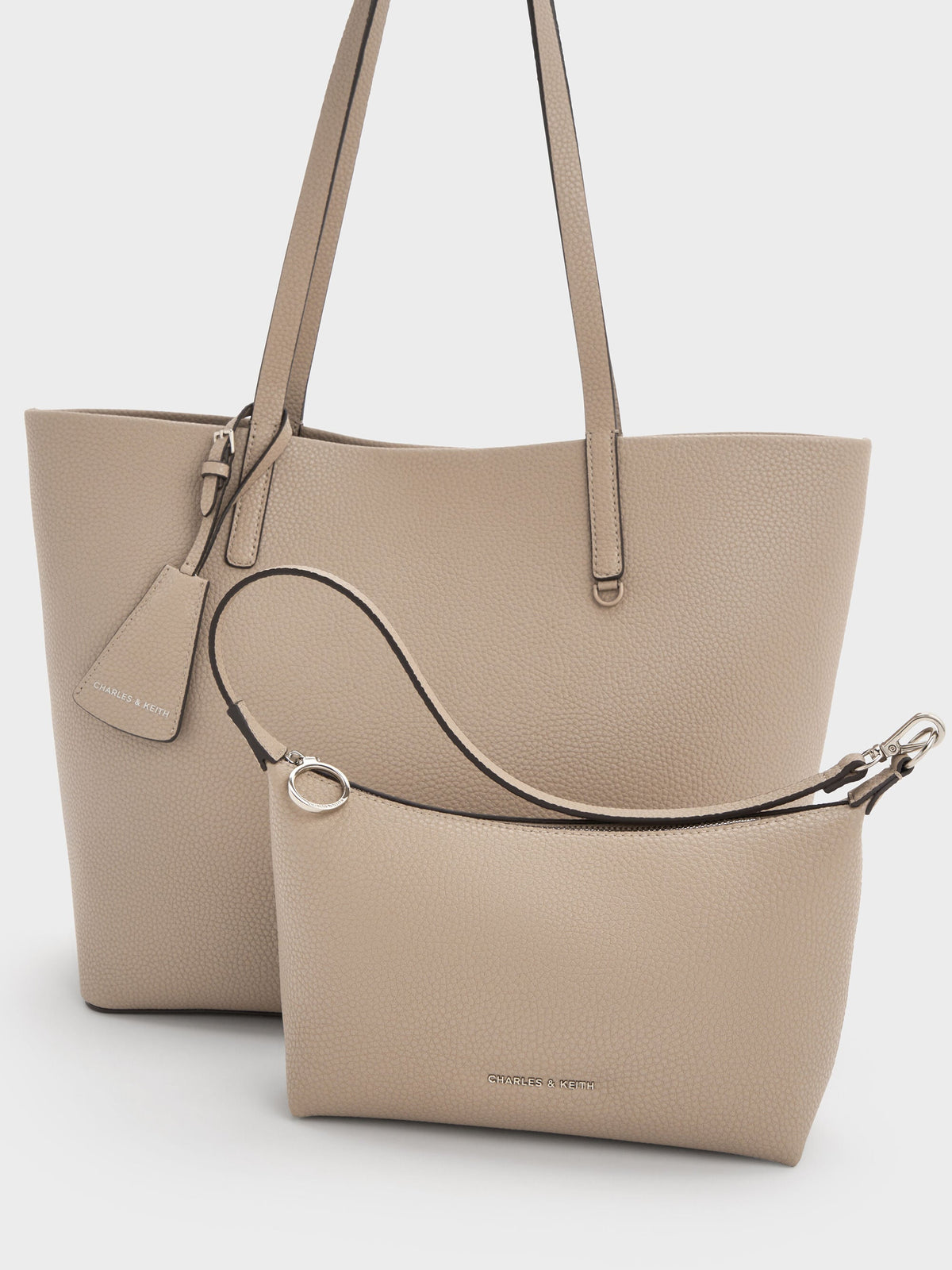 CHARLES & KEITH Trusted / Beryl Tote Bag - Taupe