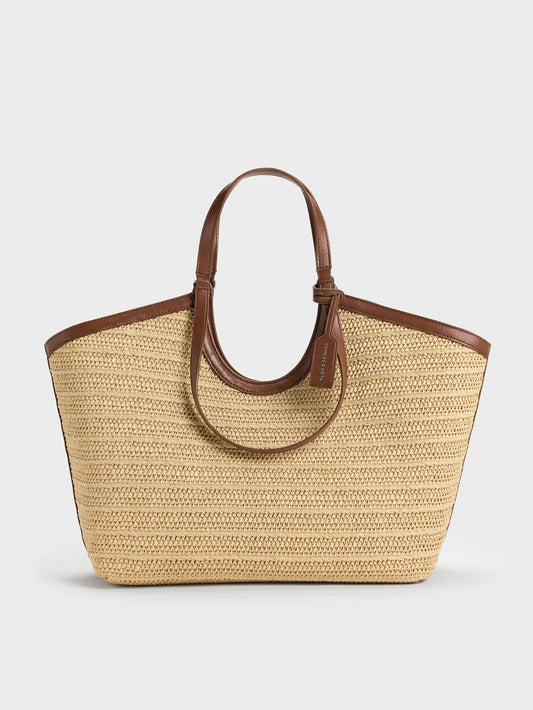 CHARLES & KEITH Popular / Ivette Raffia Woven Tote Bag - Multi