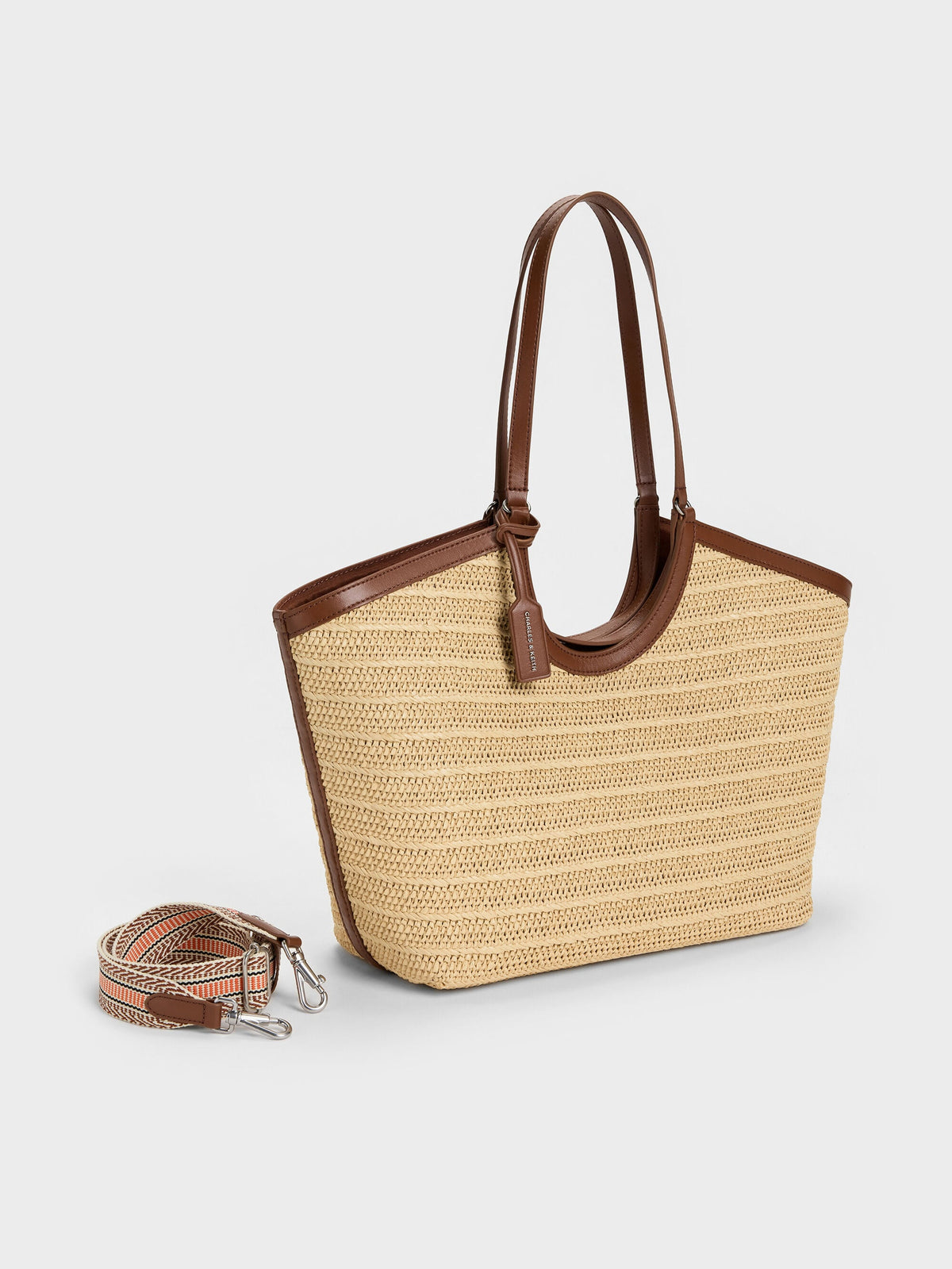 CHARLES & KEITH Popular / Ivette Raffia Woven Tote Bag - Multi